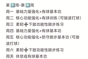 篮球运动员的下肢力量训练计划